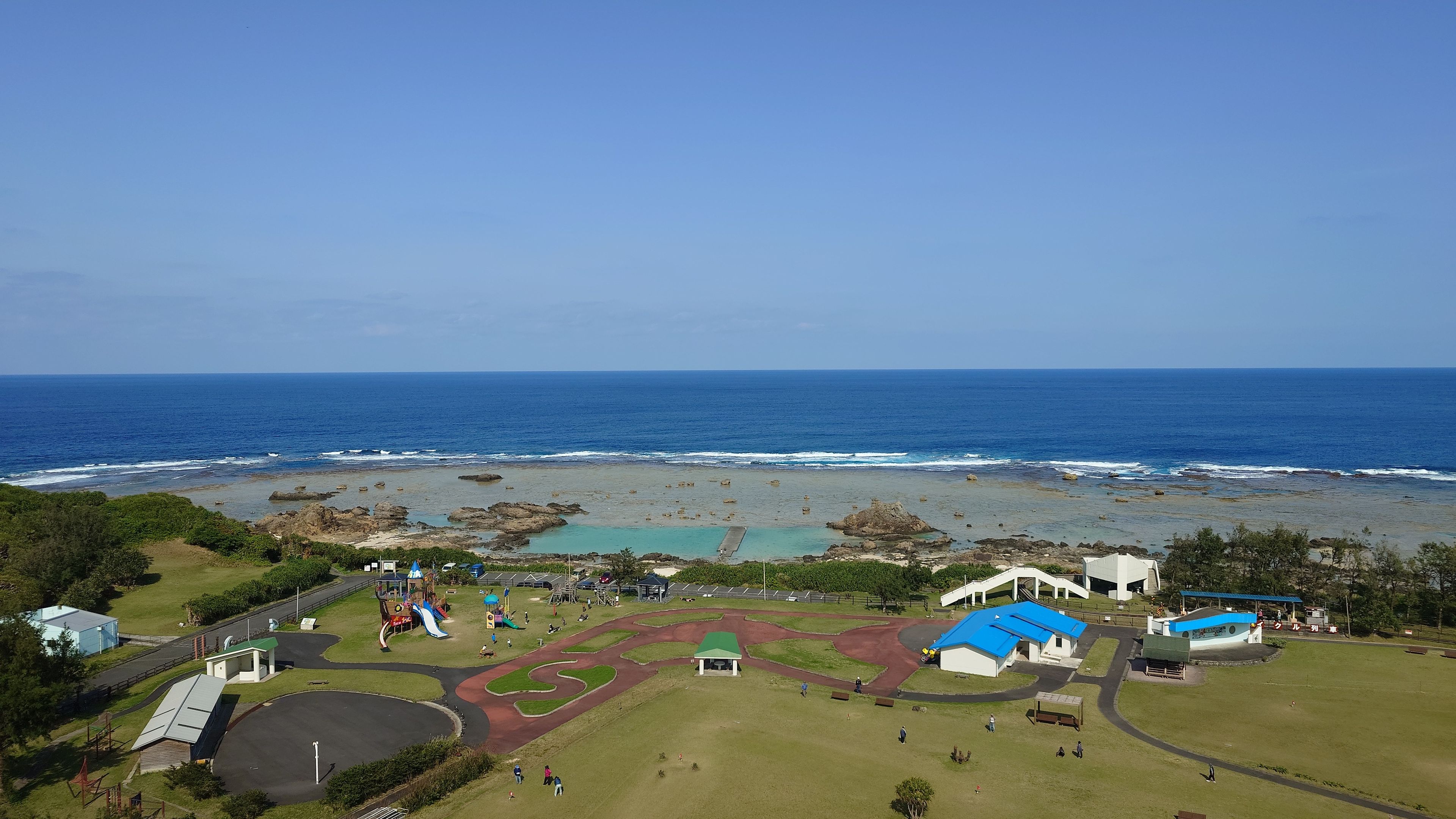 A scenic view of the Pacific Ocean from Cape Ayamaru