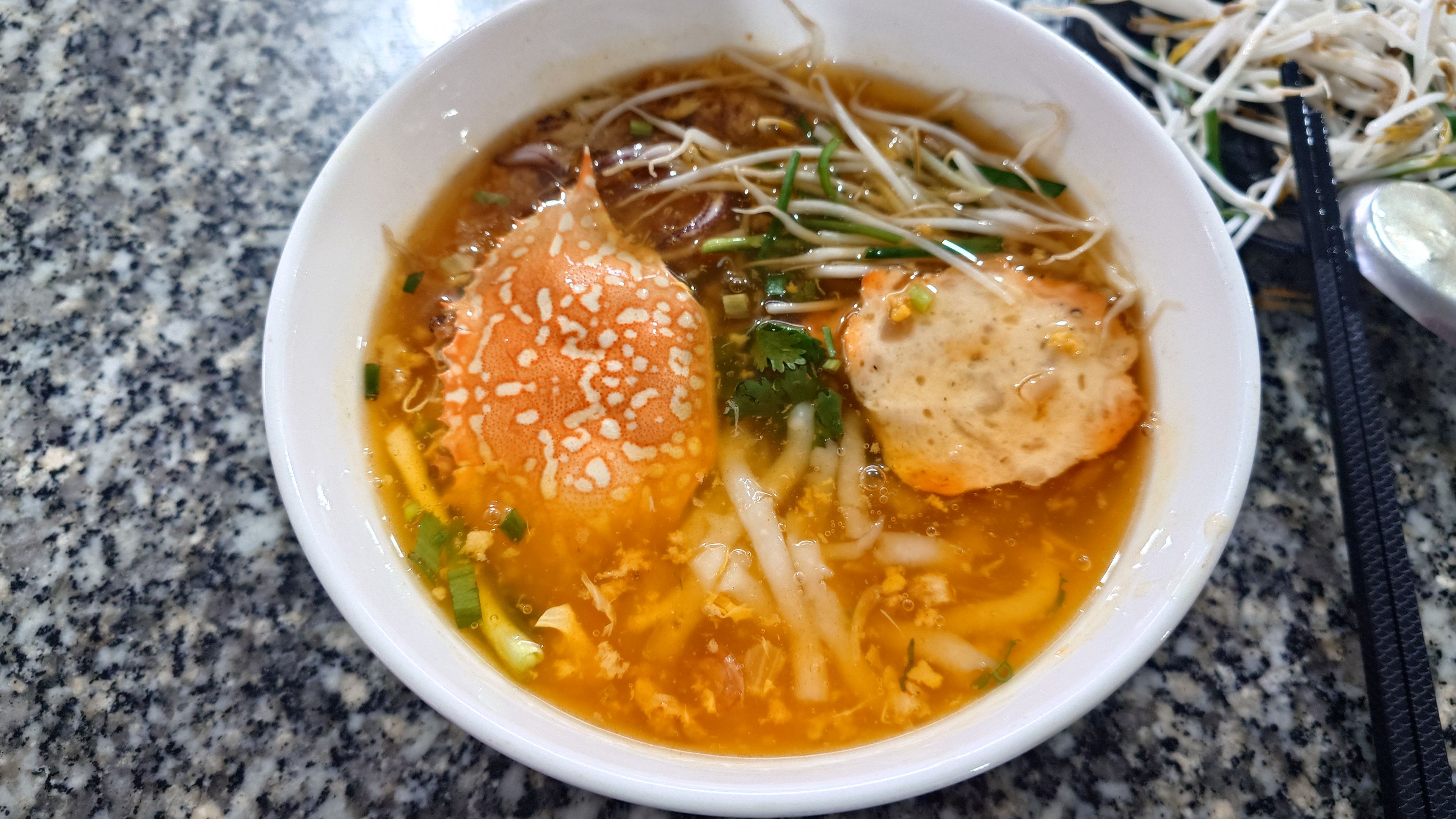 Special Bánh Canh Ghẹ with all the toppings