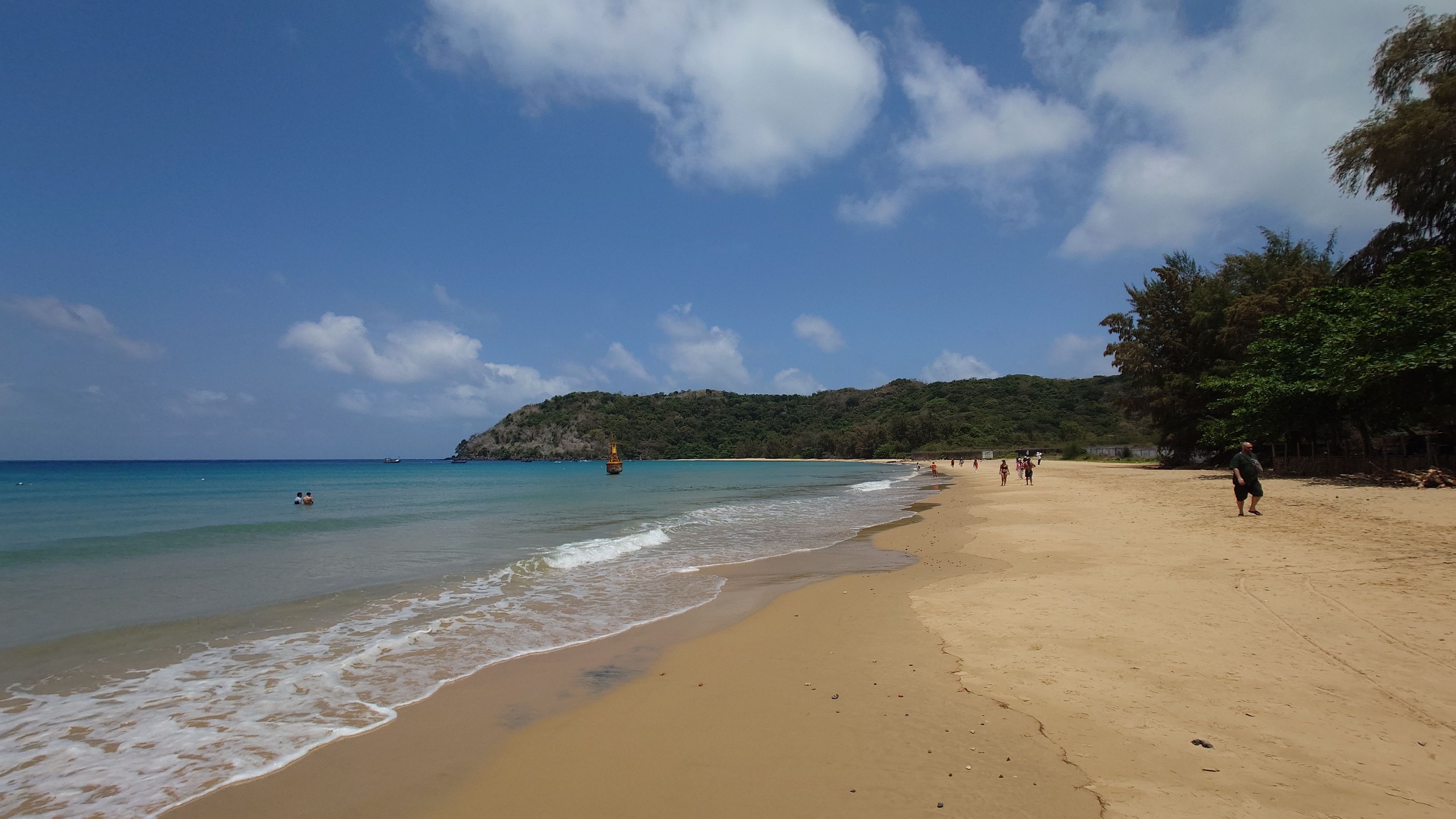A panoramic view of Dam Trau Beach, the most famous beach in Con Dao