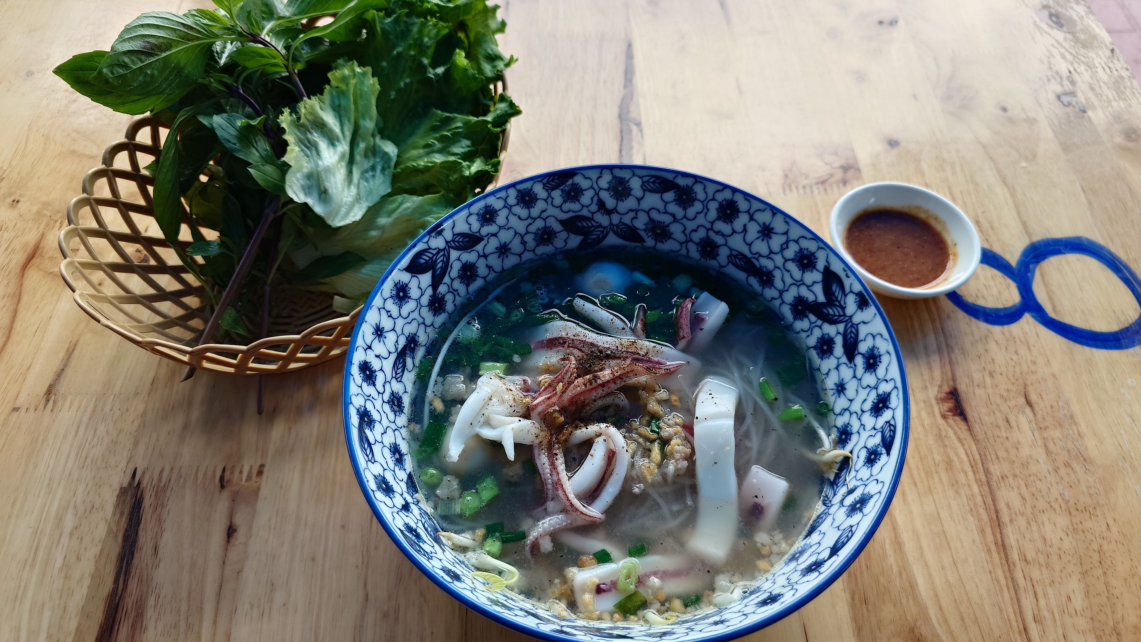 Hủ Tiếu soup with a gentle broth taste